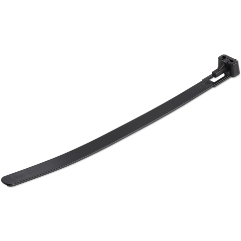 Colliers de Serrage Réutilisables 15 cm Noirs - Largeur 7 mm - Diam. faisceau 35 mm - Résistance traction 22 kg - Colson nylon détachable - Intérieur/extérieur - Homologués 94V-2/UL - 100 pcs