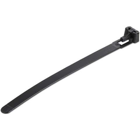 Colliers de Serrage Réutilisables 12 cm Noirs - Largeur 7 mm - Diam. faisceau 30 mm - Résistance traction 22 kg - Colson nylon détachable - Intérieur/extérieur - Homologués 94V-2/UL - 100 pcs