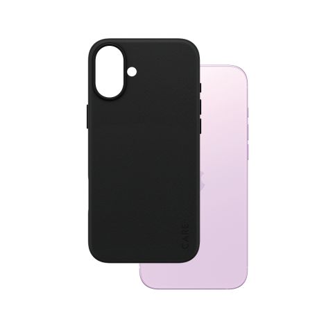 PanzerGlass CARE by ® Flagship Vegan Leather Case iPhone 16 Plus coque de protection pour téléphones portables Housse Noir