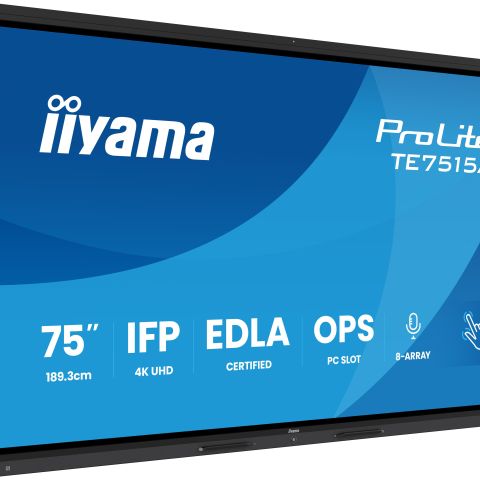 iiyama TE7515A-B2AG Écran d'affichage dynamique En forme de kiosk 190,5 cm (75") Wifi 550 cd/m² 4K Ultra HD Écran tactile Intégré dans le processeur Android