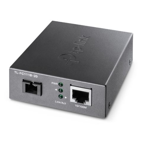 TP-Link TL-FC111B-20 convertisseur de support réseau 100 Mbit/s Monomode Noir