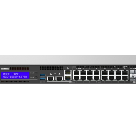 QNAP QGD-1602 Géré L2 Gigabit Ethernet (10/100/1000) 1U Noir, Gris