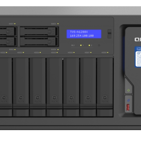 TVS-h1288X NAS Tower Ethernet/LAN Noir