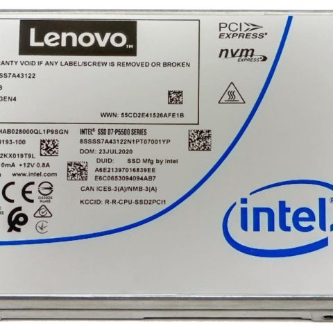 Lenovo 4XB7A17145 disque SSD U.2 1,92 To PCI Express 4.0 TLC 3D NAND NVMe