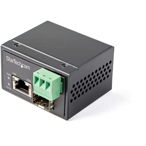 StarTech.com PoE+ Industrial Fiber to Ethernet Media Converter 30W