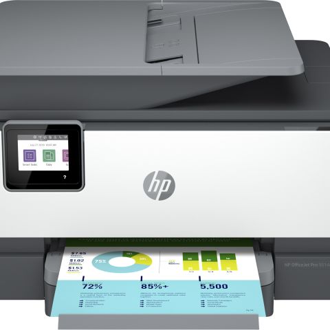 HP OfficeJet Pro Imprimante Tout-en-un HP 9014e, Couleur, Imprimante pour Petit bureau, Impression, copie, scan, fax, HP+. Éligibilité HP Instant Ink. Chargeur automatique de documents. Impression recto-verso