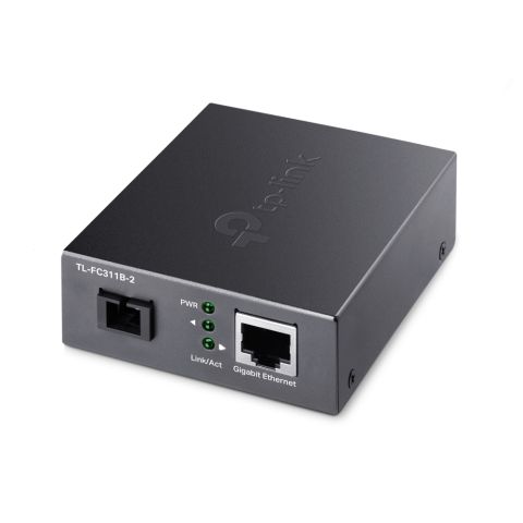 TP-Link TL-FC311B-2 convertisseur de support réseau 1000 Mbit/s Monomode Noir