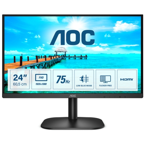 Basic-line écran plat de PC 60,5 cm (23.8") 1920 x 1080 pixels Full HD LCD Noir