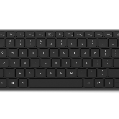 Designer Compact Keyboard clavier Bluetooth QWERTZ Noir