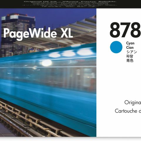878 1-liter Cyan PageWide XL Ink Cartridge cartouche d'encre