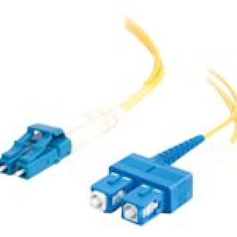 C2G LC-SC 9/125 OS1 Duplex Singlemode PVC Fiber Optic Cable (LSZH)