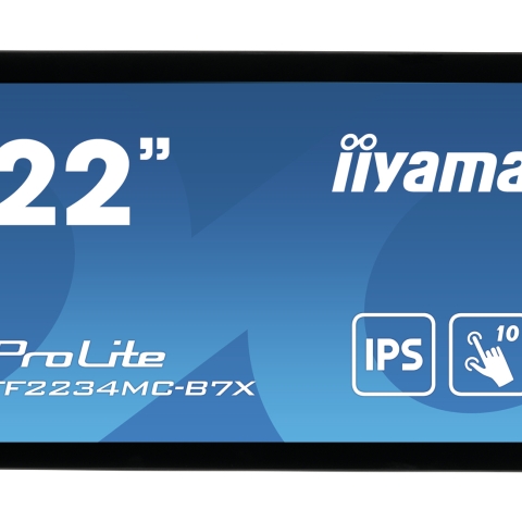 iiyama ProLite TF2234MC-B7X moniteur à écran tactile 54,6 cm (21.5") 1920 x 1080 pixels Plusieurs pressions Multi-utilisateur Noir