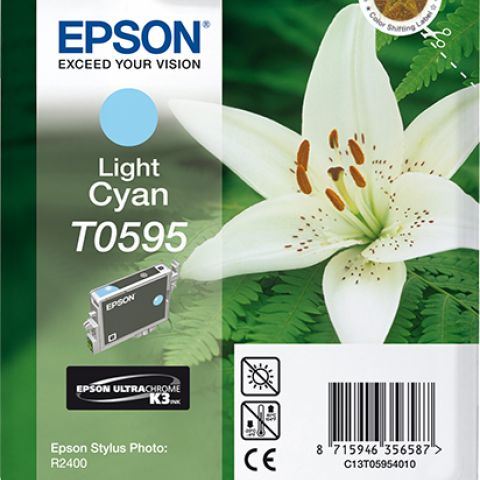 Singlepack Light Cyan T0595 Ultra Chrome