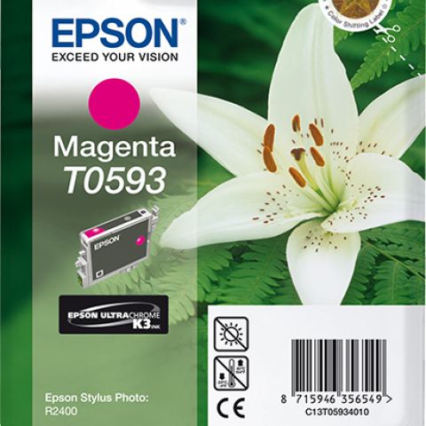 Singlepack Magenta T0593 Ultra Chrome K3