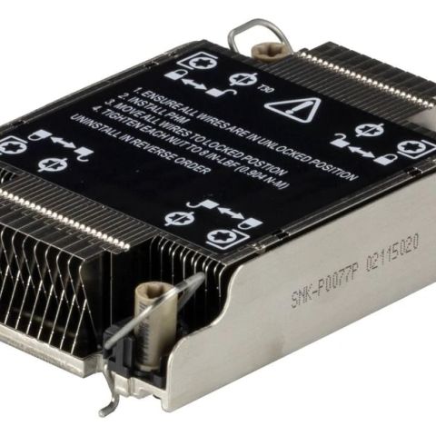 Supermicro SNK-P0077P système de refroidissement d’ordinateur Processeur Dissipateur thermique/Radiateur Noir, Acier inoxydable