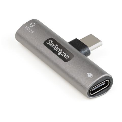 Adaptateur USB-C Audio & Chargeur - Convertisseur Audio Port USB-C Casque/Écouteurs - 60W USB Type-C Power Delivery Pass-Through - Smartphone/Tablette/Portable