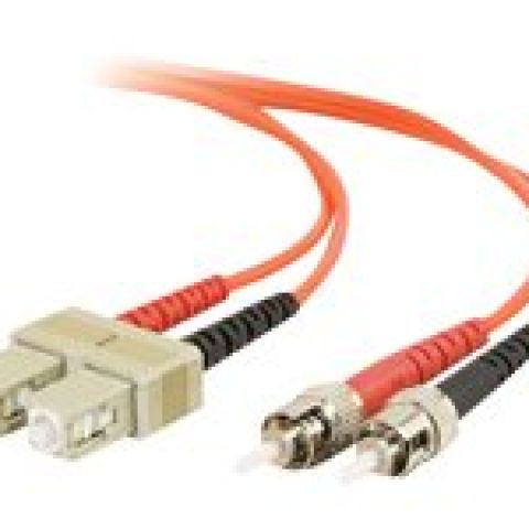 C2G ST-ST 50/125 OM2 Duplex Multimode PVC Fiber Optic Cable (LSZH)