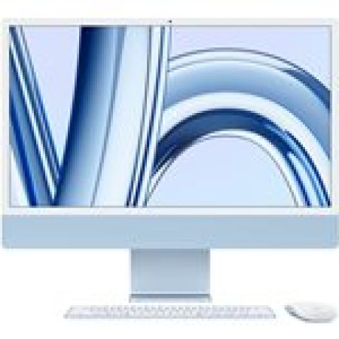 Apple iMac Apple M 59,7 cm (23.5") 4480 x 2520 pixels 8 Go 256 Go SSD PC All-in-One macOS Sonoma Wi-Fi 6E (802.11ax) Bleu