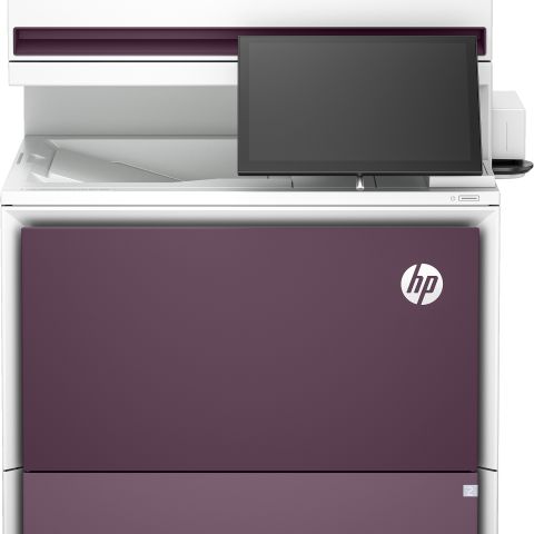 HP Color LaserJet Enterprise Flow Imprimante MFP 5800zf, Impression, copie, scan, fax, Chargeur automatique de documents. Bacs haute capacité en option. Écran tactile. Cartouche TerraJet