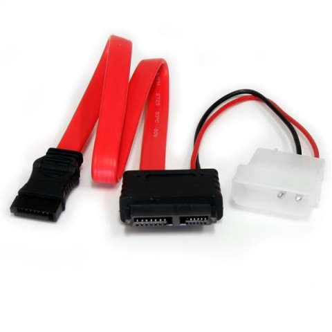 StarTech.com Câble adaptateur 30 cm Slimline SATA vers SATA avec alimentation LP4