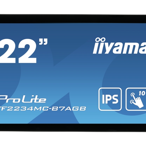 iiyama ProLite TF2234MC-B7AGB moniteur à écran tactile 54,6 cm (21.5") 1920 x 1080 pixels Plusieurs pressions Multi-utilisateur Noir