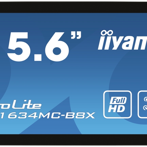 iiyama ProLite TF1634MC-B8X moniteur à écran tactile 39,6 cm (15.6") 1920 x 1080 pixels Plusieurs pressions Multi-utilisateur Noir