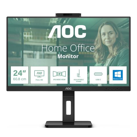 AOC 24P3CW écran plat de PC 60,5 cm (23.8") 1920 x 1080 pixels Full HD LED Noir