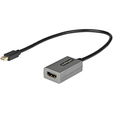 StarTech.com Adaptateur Mini DisplayPort vers HDMI - Dongle mDP vers HDMI - 1080p - Mini DisplayPort 1.2 vers Écrans/Affichages HDMI - Convertisseur Mini DP vers HDMI - Câble Intégré 30cm