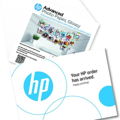 HP Papier photo à finition glacée Advanced, 65 lb, 5 x 5 pouces (127 x 127 mm), 20 feuilles