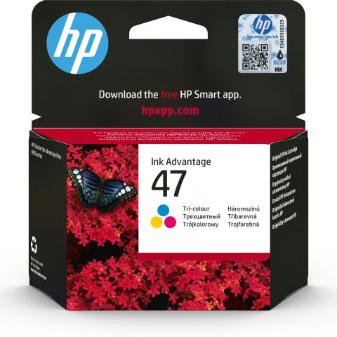 HP 47 Cartouche authentique, trois couleurs