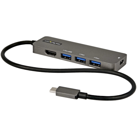 hub & concentrateur USB 3.2 Gen 1 (3.1 Gen 1) Type-C 5000 Mbit/s Noir, Gris