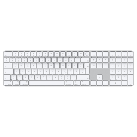 Magic clavier USB + Bluetooth Allemand Aluminium, Blanc