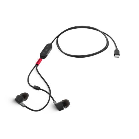 Lenovo 4XD1C99220 écouteur/casque Écouteurs Avec fil Ecouteurs Musique/Quotidien USB Type-C Noir