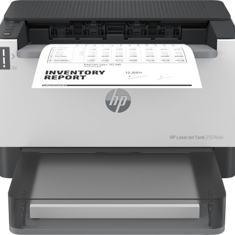 HP Imprimante LaserJet Tank 2504dw, Noir et blanc, Imprimante pour Entreprises, Imprimer, Impression recto-verso. Taille compacte. Éco-énergétique. Wi-Fi double fréquence