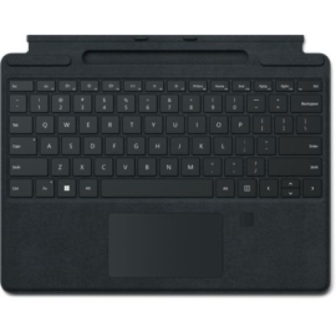 Microsoft Surface Pro Signature Keyboard with Fingerprint Reader Noir Microsoft Cover port QWERTY Italien
