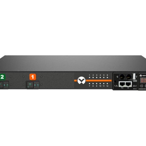 Vertiv Geist MGU3E1R6-12CF13-3PS6B2H10-S unité de distribution d'énergie 12 sortie(s) CA 0U Noir