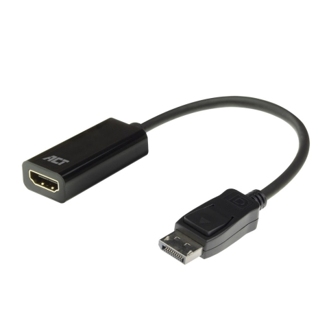 ACT AC7555 câble vidéo et adaptateur 0,15 m DisplayPort HDMI Type A (Standard) Noir