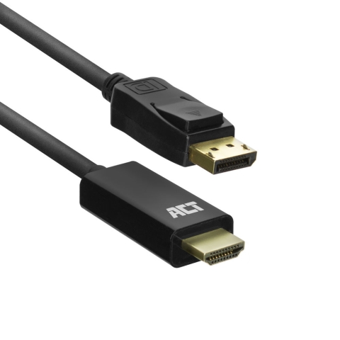 ACT AC7550 câble vidéo et adaptateur 1,8 m DisplayPort HDMI Type A (Standard) Noir