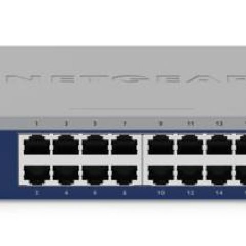 NETGEAR GS516-300EUS commutateur réseau Non-géré Gigabit Ethernet (10/100/1000) Connexion Ethernet, supportant l'alimentation via ce port (PoE) Gris