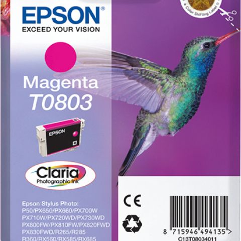 Ink Cartridge T0803 Magenta Blister W/ R
