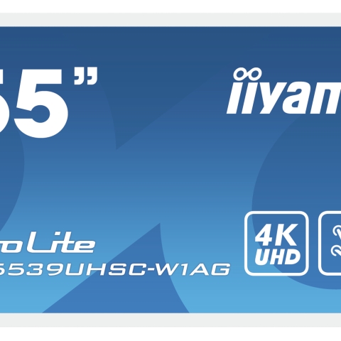 iiyama ProLite TF5539UHSC-W1AG moniteur à écran tactile 139,7 cm (55") 3840 x 2160 pixels Plusieurs pressions Multi-utilisateur Blanc