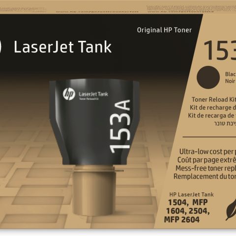 HP Kit de recharge de toner 153A authentique LaserJet Tank, noir