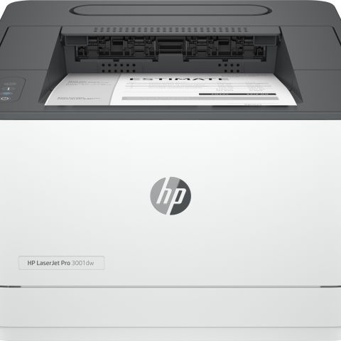 HP Imprimante LaserJet Pro 3002dw, Noir et blanc, Imprimante pour Petites/moyennes entreprises, Imprimer, Wi-Fi double fréquence. Sécurité renforcée. Écoénergétique. Vitesses de première page imprimée. Impression recto-verso. Roam