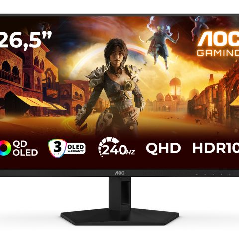 AOC G4 Q27G41ZDF écran plat de PC 67,3 cm (26.5") 2560 x 1440 pixels Quad HD QD-OLED Noir, Rouge