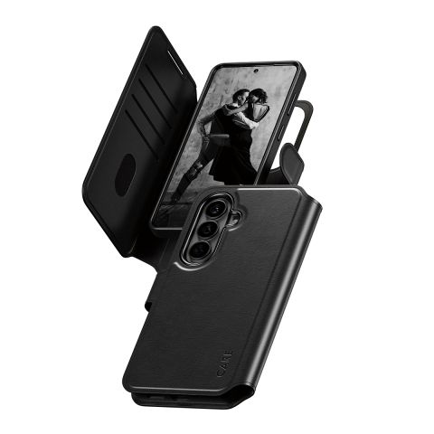 PanzerGlass CARE™ by ® Tango 2-in-1 Wallet Case w. Qi Samsung Galaxy S26 coque de protection pour téléphones portables Housse Transparent