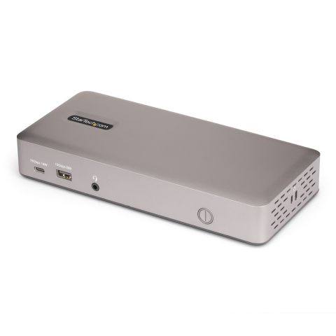 StarTech.com Station d'Accueil USB4 pour 3 Écrans, HDMI ou DisplayPort 4K 60 Hz, Charge d'Ordinateur Portable 100 W, 2,5 GbE, Station d'Accueil Multi-Écrans USB-C, Sans Pilote