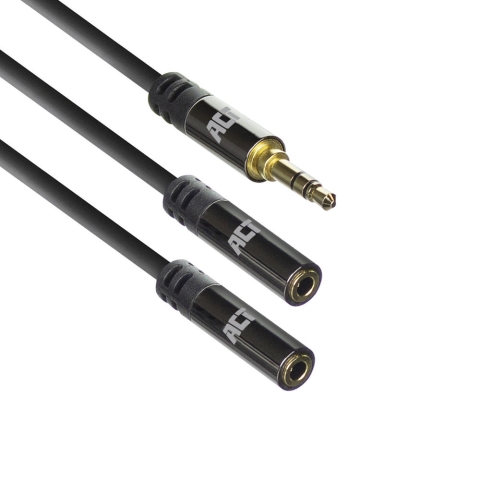 ACT AC3620 câble audio 0,15 m 3,5mm 2 x 3.5mm Noir