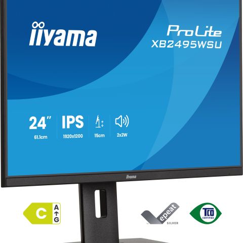 iiyama ProLite XB2495WSU-B1 écran plat de PC 61,2 cm (24.1") 1920 x 1200 pixels Noir