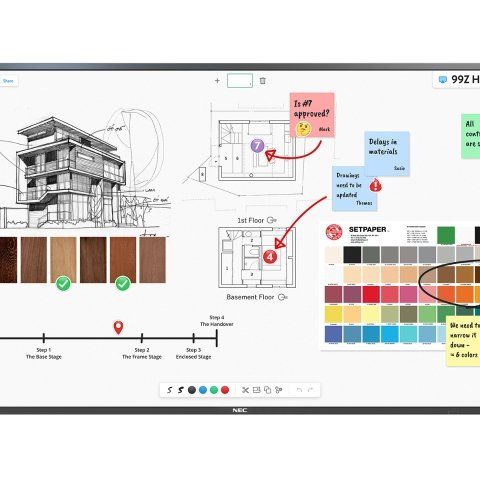 NEC MultiSync M551 Écran plat interactif 139,7 cm (55") LCD 500 cd/m² 4K Ultra HD Noir Écran tactile 24/7
