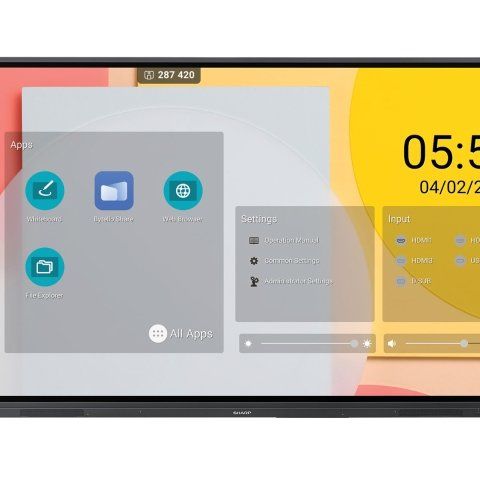 Sharp PN-L752B tableau blanc interactif et accessoire 190,5 cm (75") 3840 x 2160 pixels Écran tactile Noir